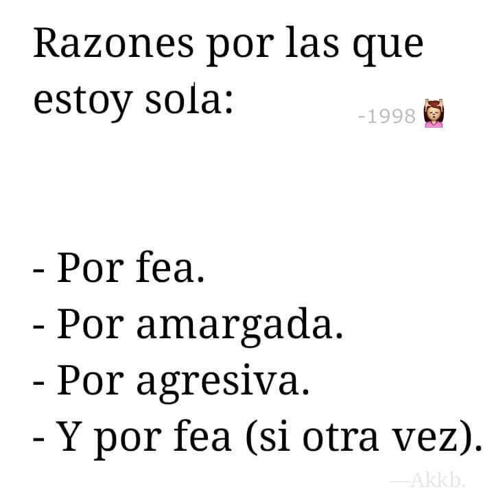 razones-por-las-que-estoy-sola